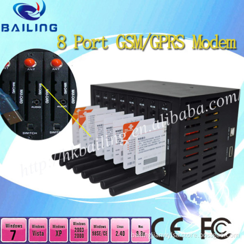 8 Port GSM Modem Cinterion Module Tc35I Support Stk, Mobile Recharge